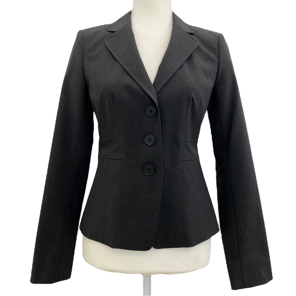 Halogen Charcoal Gray Tailored Blazer Suit Jacket - Size 0